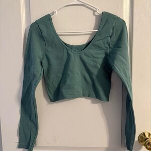 Old Navy Teal Long Sleeve Crop Top